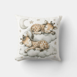 Almofada Animais Bebês Adoráveis em Aquarela Dormindo nas N