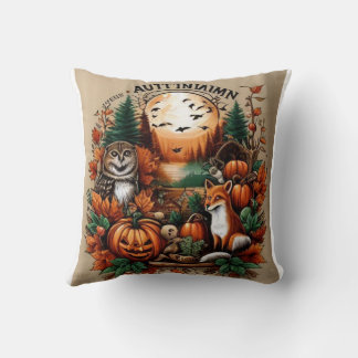 Almofada Animais de outono e Bombas