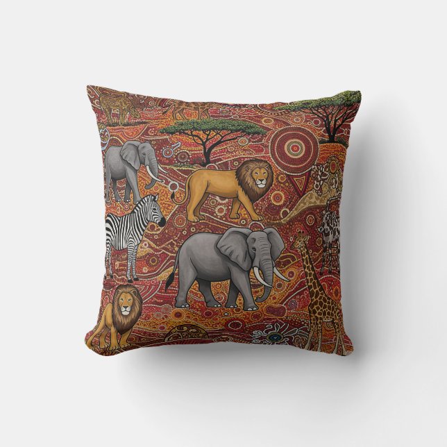 ALMOFADA ANIMAIS DE SAFÁRI AFRICANO (Frente)