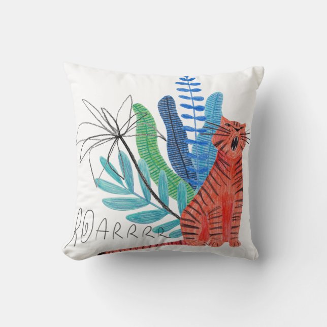 Almofada Animais Engraçados Crianças Travesseiros decorativ (Frente)