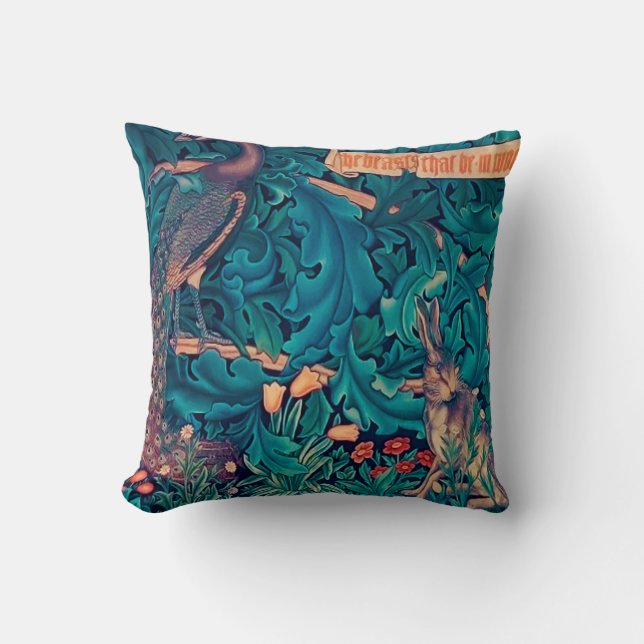 Almofada Animais na Floresta, William Morris (Frente)