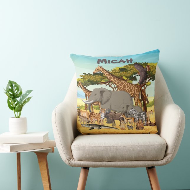 Almofada Animais Personalizados da África (Cadeira)