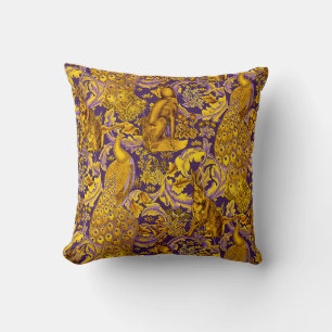 ALMOFADA ANIMAL FLORESTAL,FOX,PEACOCK, FLORAL DE PURPAS DOU