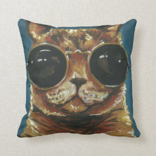Almofada Animal Gatinho De Óculos De Sol