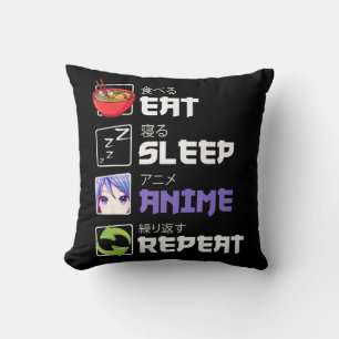 Almofada Anime animado comendo sono repita anime presente n