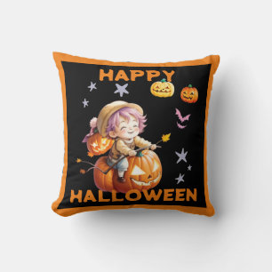 Almofada Anime de Halloween num Pumpkin