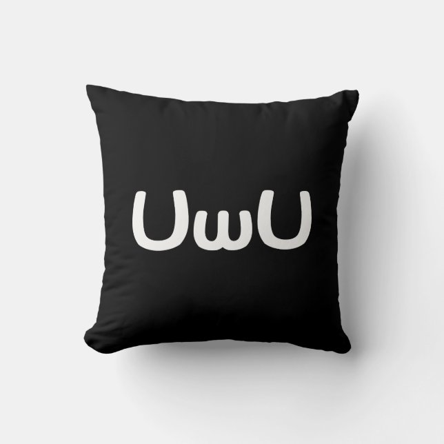 Almofada Anime Feliz Da UwU Face Emoticon (Frente)