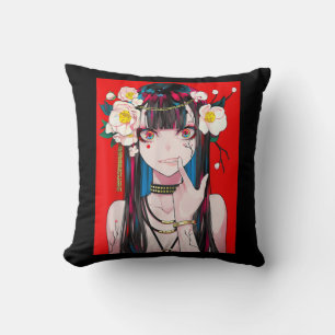 Almofada Anime Girl Waifu japonês estético Kawaii Otaku