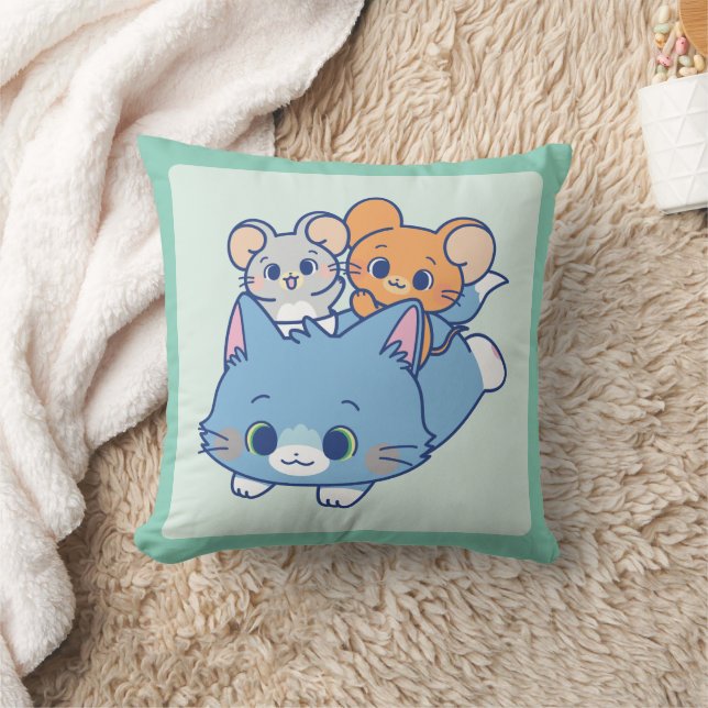 Almofada Anime Tom, Jerry e Tuffy (Cobertor)