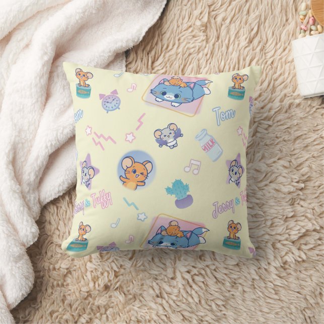 Almofada Anime Tom, Jerry e Tuffy Playtime Standard (Cobertor)