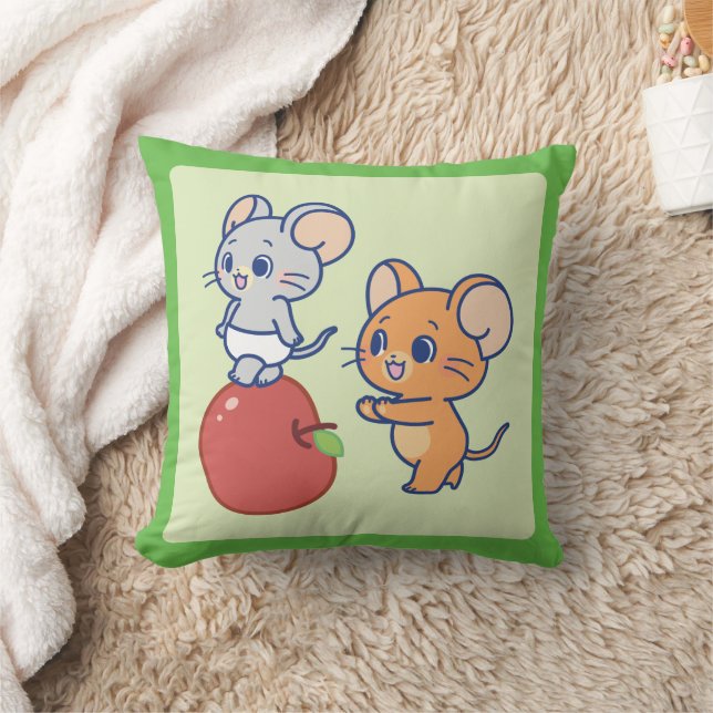 Almofada Anime Tuffy e Jerry Apple Rolling (Cobertor)