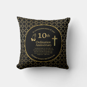 Almofada Aniversário de 10 anos de Ordenação Personalizado 