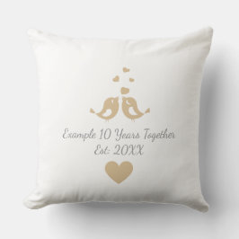 Almofada Aniversário de 10 Anos Juntos Personalizado