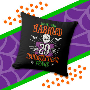 Almofada Aniversário de 29 anos de casamento Halloween Spoo