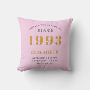 Almofada aniversário de 30 anos Nascer 1993 Adicionar Cinza