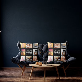 Almofada aniversário de 40 anos personalizado colagem de fo