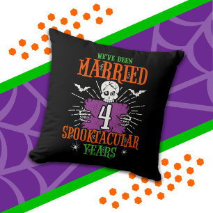 Almofada Aniversário de 4 anos de casamento Halloween Spook