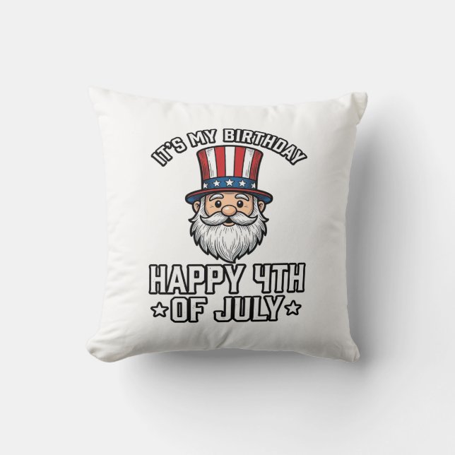 Almofada Aniversário de 4 de Julho Design de Camisa Gnome P (Frente)
