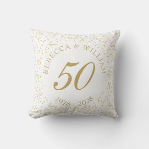 Almofada Aniversário de 50 anos de Casamento Confete de Pó