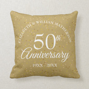 Almofada Aniversário de 50 anos de Casamento Confetes de Pó