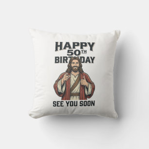 Almofada Aniversário de 50 anos Vejo Você Em Breve Design d