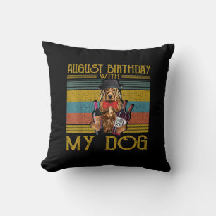 Almofada Aniversário De Agosto Com O Meu Cachorro Irlandês