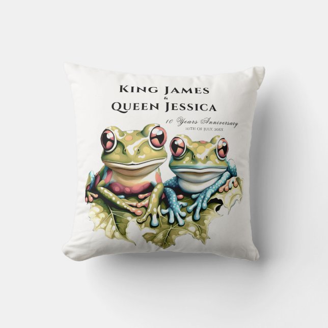 Almofada Aniversário de Casamento de 10 Anos Festa Casual n (Frente)