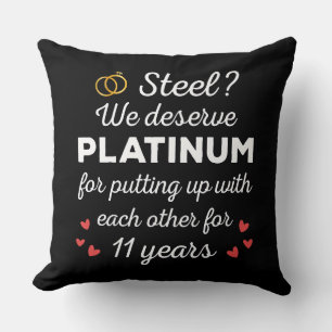 Almofada Aniversário de Casamento de 11 I - Casal Engraçado
