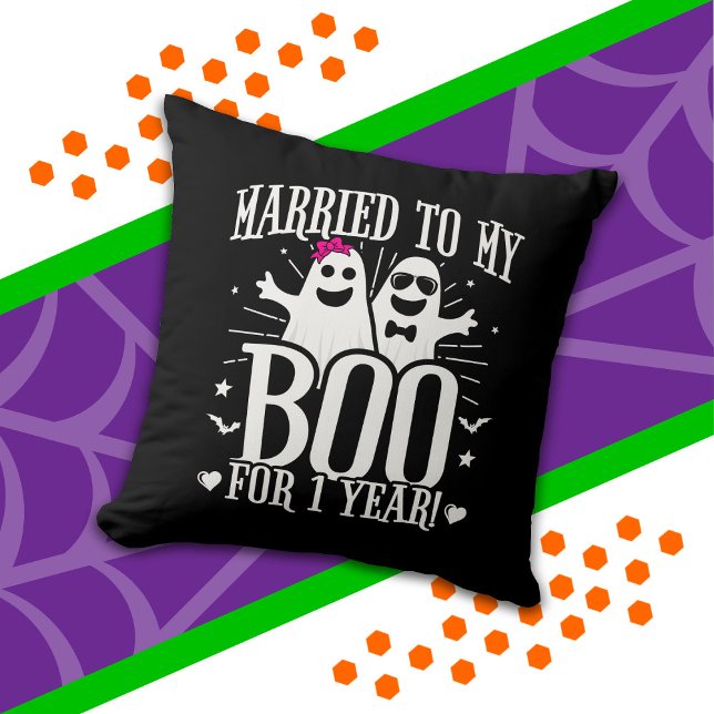 Almofada Aniversário de Casamento de 1 Ano Engraçado Outubr (Criador carregado)