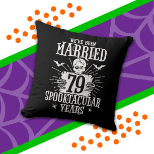 Almofada Aniversário de Casamento de 79 anos com Halloween 