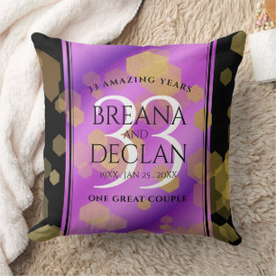 Almofada Aniversário de Casamento de Ametist Elegante 33