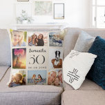 Almofada Aniversário de colagem de fotos personalizada Beig<br><div class="desc">Um presente único para um aniversário de 21 anos,  celebrando sua vida com uma colagem de 8 fotos,  fotos. Personalize e adicione seu nome,  idade e data. Um bege,  fundo. O nome é escrito com um moderno estilo escrito à mão.</div>