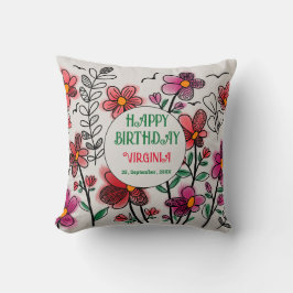 Almofada ANIVERSÁRIO DE FLORES DE DOIS VERMELHOS primavera 