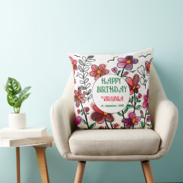 Almofada ANIVERSÁRIO DE FLORES DE DOIS VERMELHOS primavera 