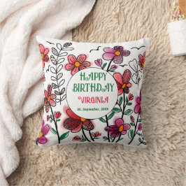 Almofada ANIVERSÁRIO DE FLORES DE DOIS VERMELHOS primavera