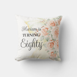 Almofada Aniversário do 80 Pintado Floral