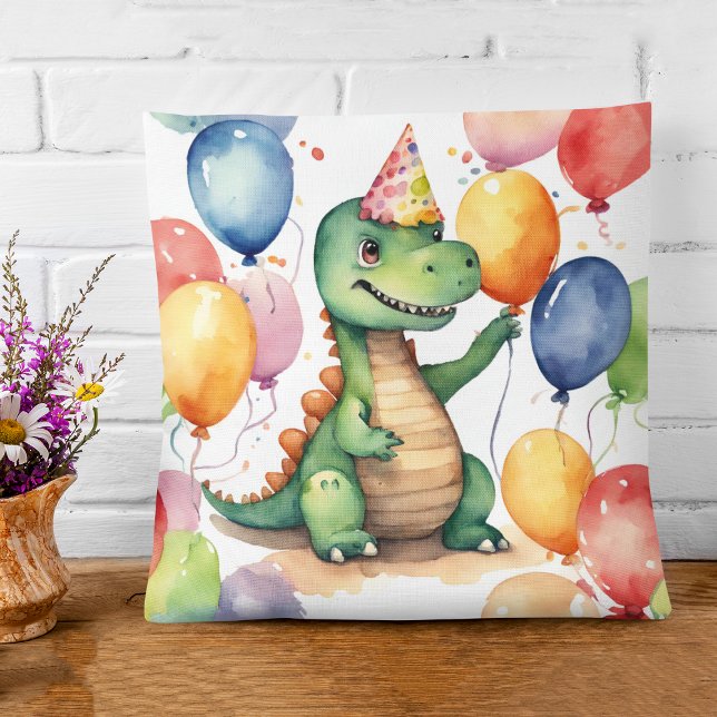 Almofada Aniversário do Dinossauro de Bebê (Criador carregado)