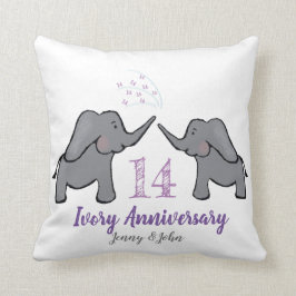 Almofada Aniversário do elefante do marfim 14