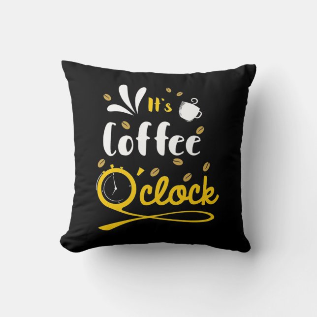 Almofada Aniversário Presente É Café Oclock (Frente)