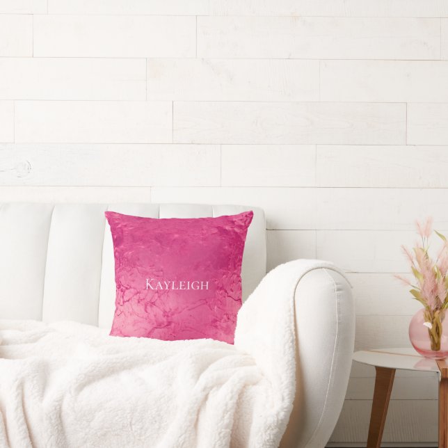 Almofada Aniversário Rosa Chic Glam Feminino (Sofá)