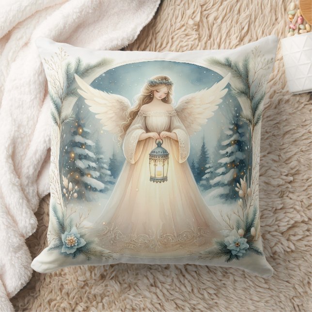 Almofada Anjo Celestial de Inverno Lanterna da Esperança (Cobertor)
