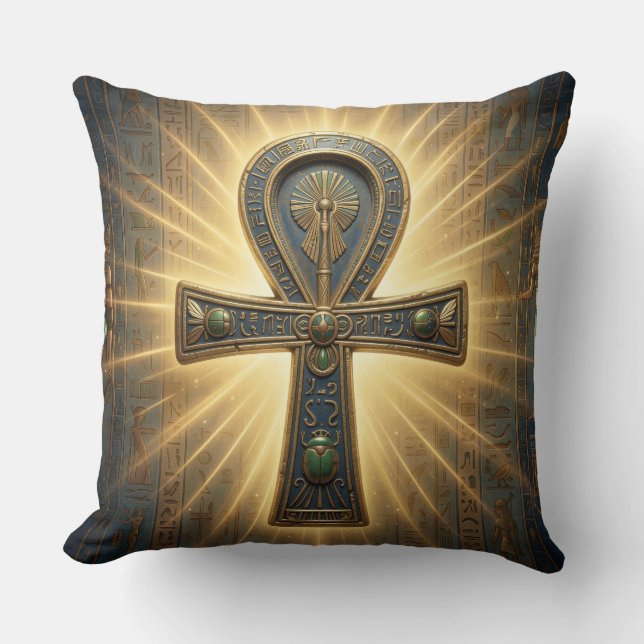 Almofada Ankh Symbol Bedeutung – Schlüssel des Lebens´4 (Frente)