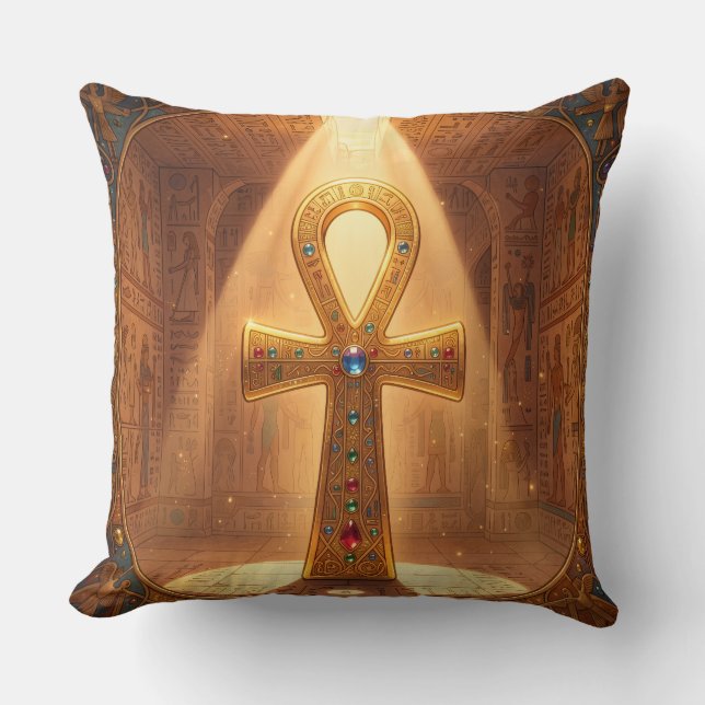 Almofada Ankh Symbol Bedeutung – Schlüssel des Lebens´6 (Frente)