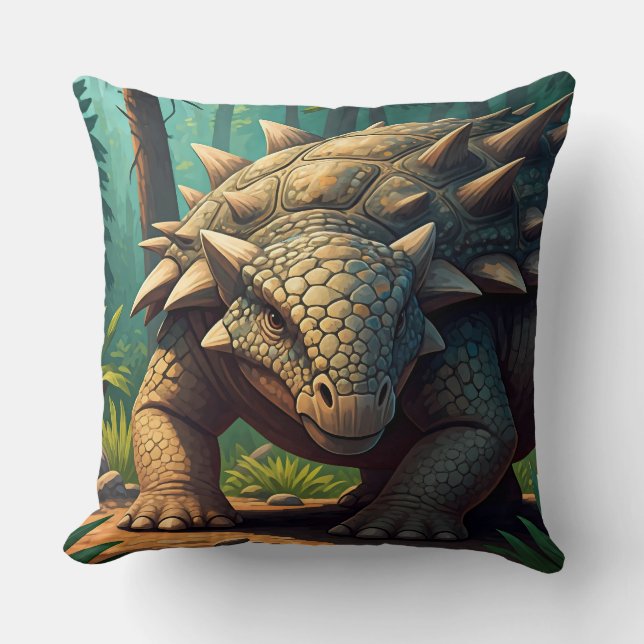 Almofada Ankylosaurus na Selva (Frente)