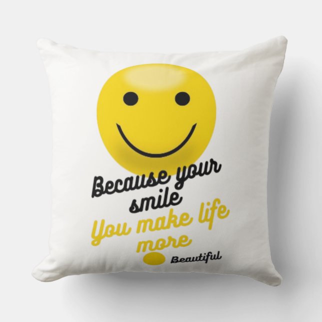 Almofada Anniversary & Valentine Couple Pillow | Cute Smile (Frente)