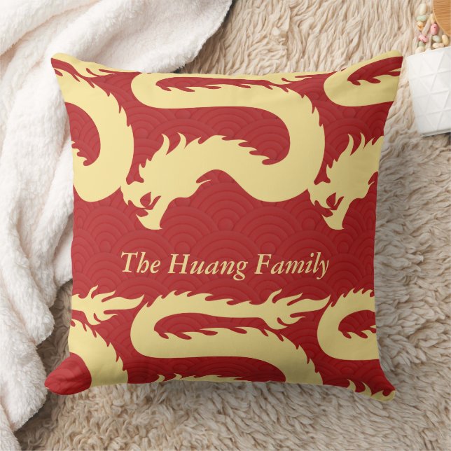 Almofada Ano Novo Chinês 2024, Ano Do Dragão Vermelho (Cobertor)