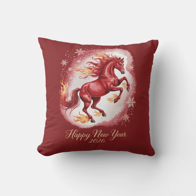 Almofada Ano Novo Chinês do Cavalo 2026 (Frente)