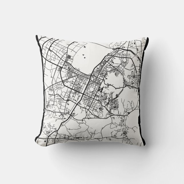 Almofada Anshan China City Map (Frente)