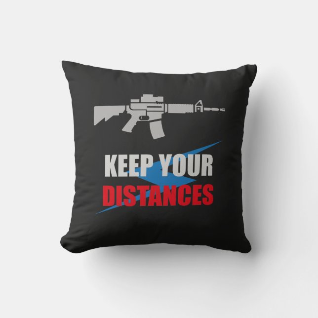 Almofada Anti Social Rifle Humor (Frente)