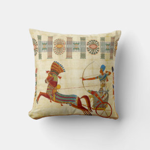 Almofada Antigo Egito Faraó Ramsés II Papiro Cavalo